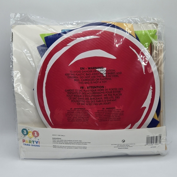 321 Party! Colorful Happy Birthday Yard Sign 15 pc - Picture 5 of 7